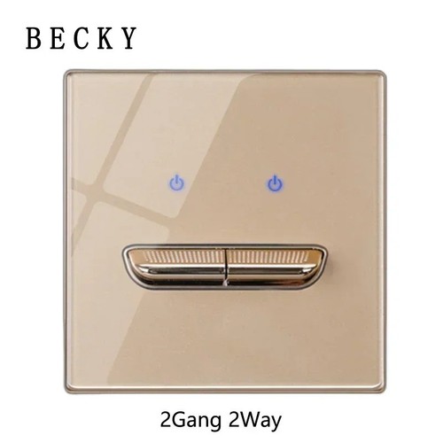 Gold glass wall switch panel - gold,