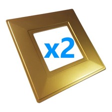 2x Gold Single Light Switch