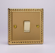Brass Light Switch Rope Edge -