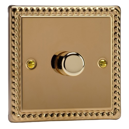Brass led dimmer switch gang - led, 1