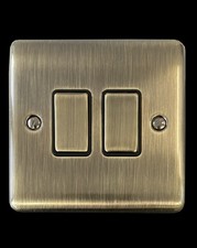 Antique Brass Double Light