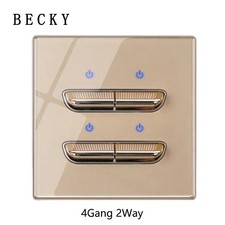 Gold Glass Wall Switch Panel